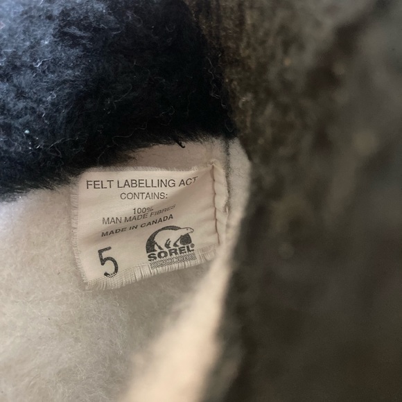 Sorel Black Waterproof Suede Leather Rubber Outsole Snow Rain Boots size 5 - Picture 15 of 15